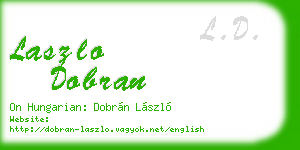 laszlo dobran business card
